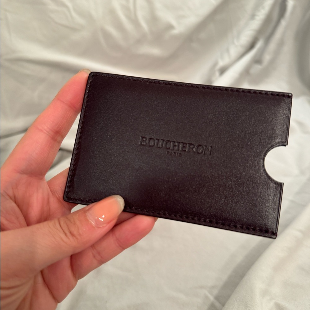 Boucheron Paris dark brown slim card holder